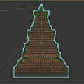 Ancient Architectural Tower Featuring Traditional Multi layered Structure And Classic Design Details