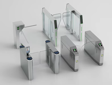 Gate machine gate induction door 3d model