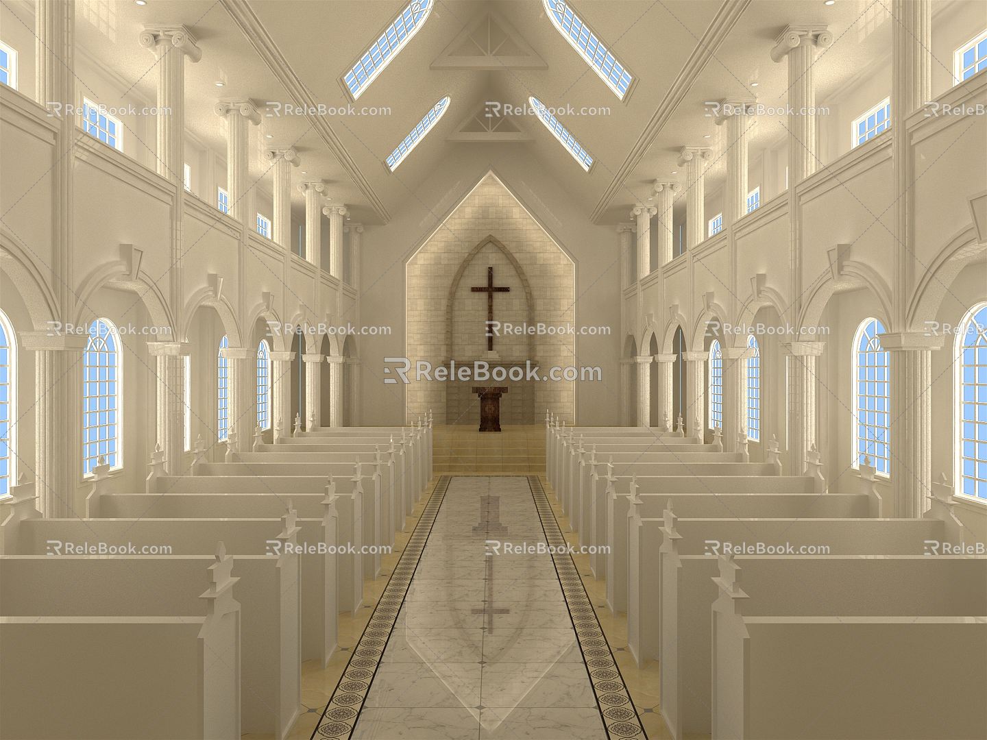 Jane Europe Church Christian Church Religion 3d model