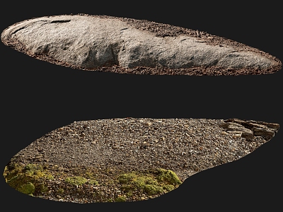 modern ground tundra rock ground 3d model