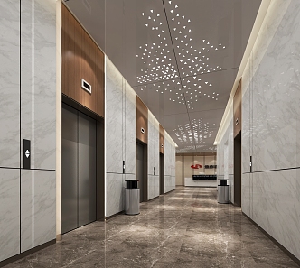 Elevator hall 3d model