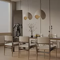 Modern table combination 3d model