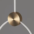Modern Pendant Light With White Spherical Shade Metallic Connectors And White Wires