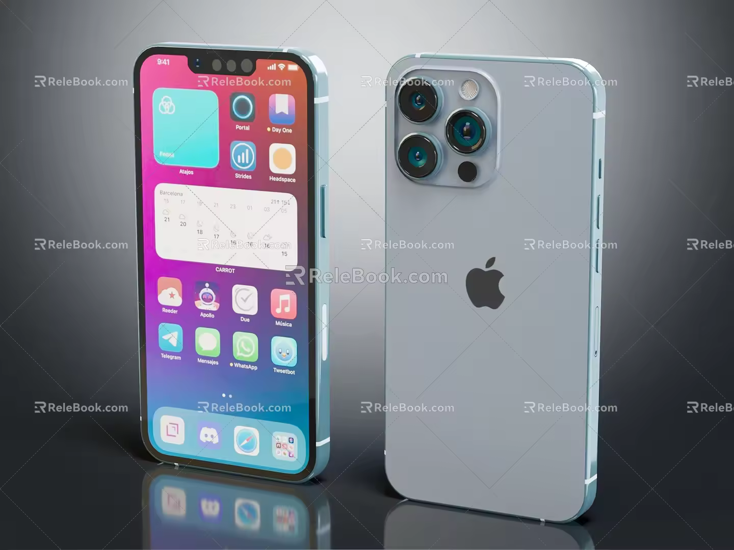 Modern Mobile Phone Apple iPhone 3d model