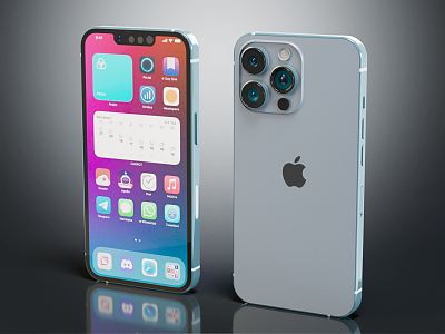 Modern Mobile Phone Apple iPhone 3d model