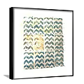 Three Decorative Wall Art Pieces With Geometric Patterns In Black Frames On Grey Wall 3d model