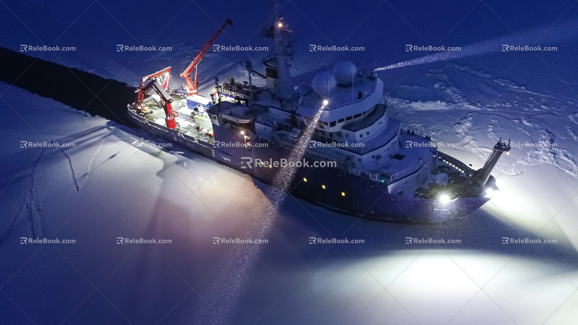 Modern Icebreaker Arctic Antarctic Research Ship Polar Icebreaker Scientific Research Ship 3d model