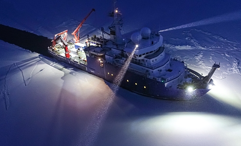 Modern Icebreaker Arctic Antarctic Research Ship Polar Icebreaker Scientific Research Ship 3d model