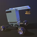 Modern robotic space rover 3d model