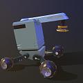 Modern robotic space rover 3d model