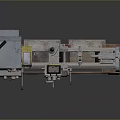 Industrial Lathe Equipment With Control Panel Rotating Spindle And Sturdy Base