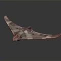 Sleek Futuristic Stealth Aircraft With Metallic Surface And Extended Wing Design