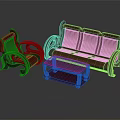Traditional Mahogany Furniture Set Sofa Armchair Coffee Table With Carved Details And Smooth Surface