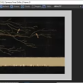 Luxury Fireplace With Golden Branches Birds Flames And Dark Marble