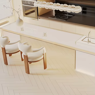 Modern table combination 3d model