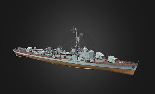 modern warship destroyer weapon ship cruiser ship 3d model