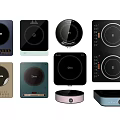 Modern Mini Round Induction Cooker Light Wave Cooker Induction Cooker Double Stove Induction Cooker Induction Cooker Integrated Panel 3d model