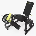 Black Metal Frame Strength Training Sports Equipment With Padded Seat And Barbell Plate