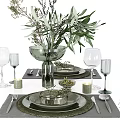 Modern Tableware Combination 3d model