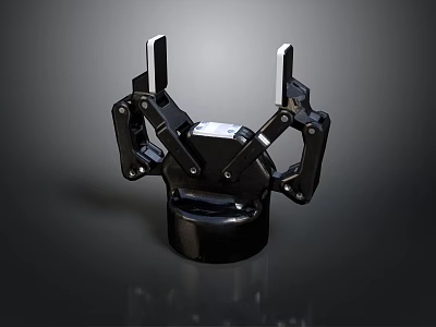 Durable Industrial Mechanical Gripper Device With Metal Arms And Stable Base 3d model