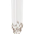 Elegant Modern Chandelier With Hanging Crystal Elements And Shell Shaped Decorations 3d model