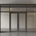Modern Interior Double Doors With Glass Panels And Dark Metal Frame