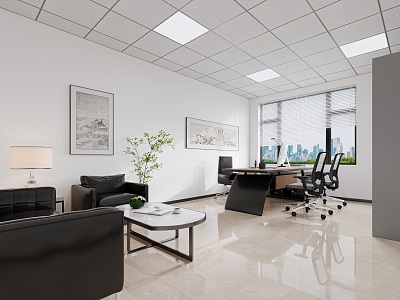 Modern Office Manager's Office 3d model