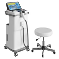 Professional Medical Device with Digital Display Mobile Wheels Treatment Handle and Accompanying Stool
