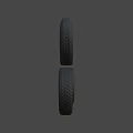 Assorted Car Tires With Different Wheel Rim Styles And Colors 3d model