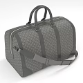 Gray Patterned Travel Bag with Top Handles and Adjustable Shoulder Strap Classic Design
