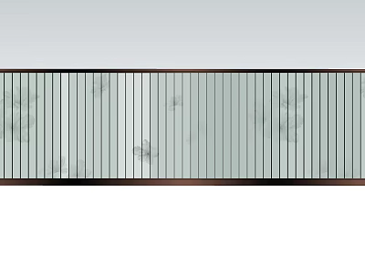 Modern Feature Wall Design With Vertical Slats Glass Panels And Marble Accents 3d model