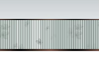 New Chinese style landscape wall glass grid landscape wall 3d model