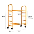Mobile Heavy Duty Shelf with Stacked Tires for Garage Storage and Movement