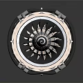 modern engine turbofan engine rocket engine 3d model