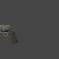 Futuristic Sci Fi Pistol With Intricate Mechanical Structure And Gray Black Details