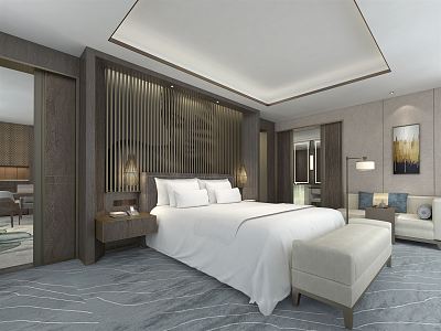 Modern Suite Hotel Suite 3d model