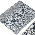 Modern Square Rug With Blue White Dotted Pattern For Living Room Decor