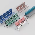 Public Chairs With Multiple Colors Different Styles And Metal Frames For Public Spaces