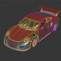 Pink Sports Car Featuring Rear Spoiler Black Alloy Wheels And Sleek Design