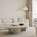 Modern Living Dining Room Interior With TV Piano Sofa And Coffee Table