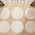 Modern Round Carpet Round Fabric Carpet 3d model
