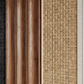 Stylish Double Doors Design With Wooden Woven Black And White Panel Textures
