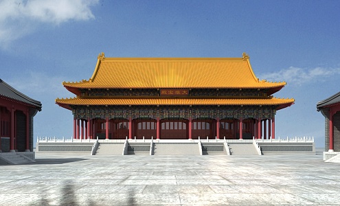 Chinese Temple Daxiong Hall 3d model