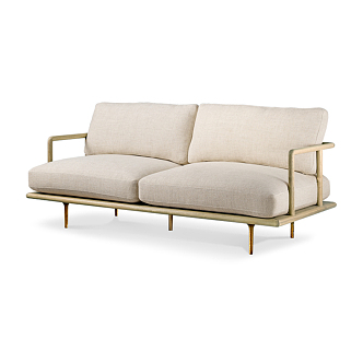 Nordic Two-Seat Sofa Three-Seat Sofa Log 3d model