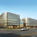 Multi-storey office building SU model 3d model