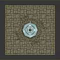 Multi Tiered Stone Fountain With Flowing Water White Doves And Benches On Pavement