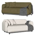 Modern double sofa 3d model
