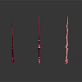 Three Magic Wands Display Different Wooden Designs Brown Black And Light Handles
