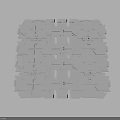 Grey Symmetric Geometric Structure With Interlocking Patterns And Modular Design