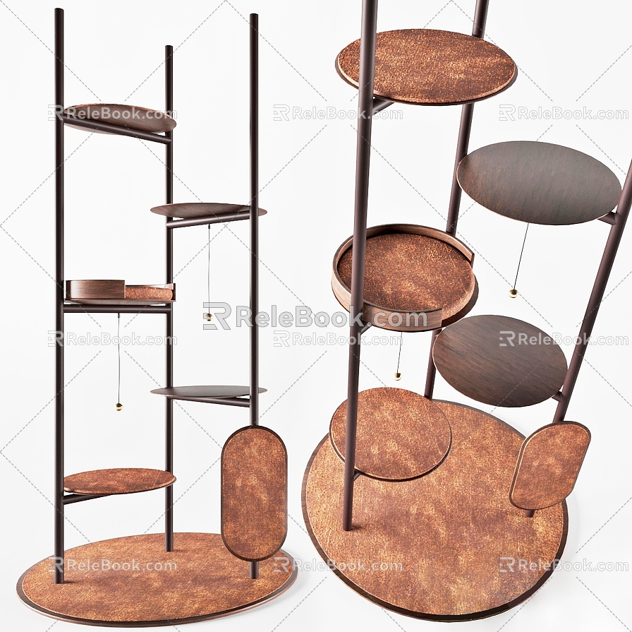 Hanging rack decorative display rack 3d model